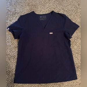 Figs Midnight Blue V-Neck Scrub Top